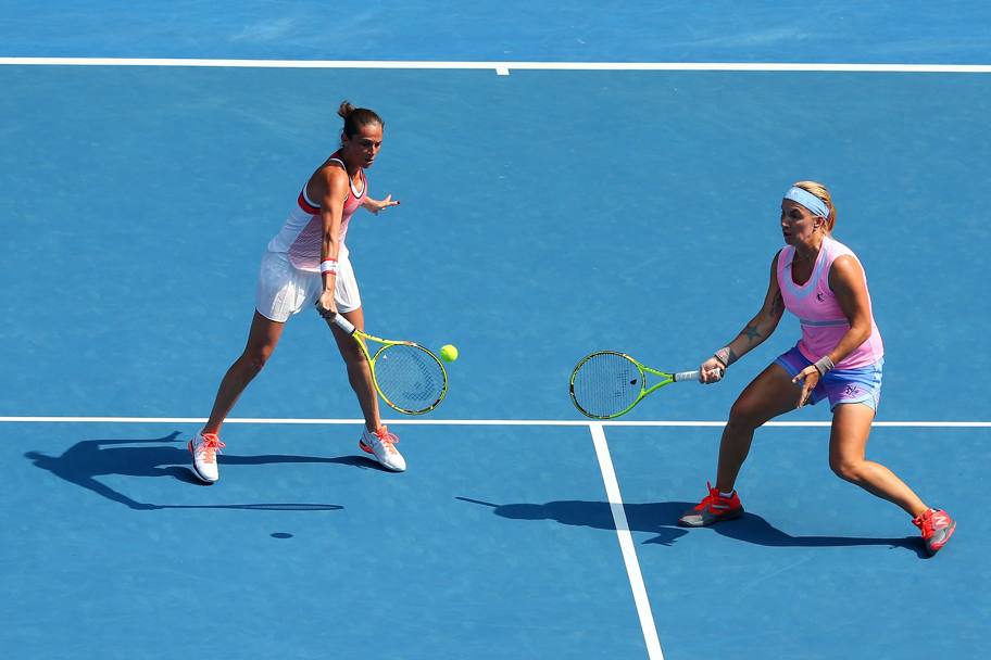 Svetlana Kuznetsova e Roberta Vinci vs Martina Hingis e Sania Mirza. (Getty Images)